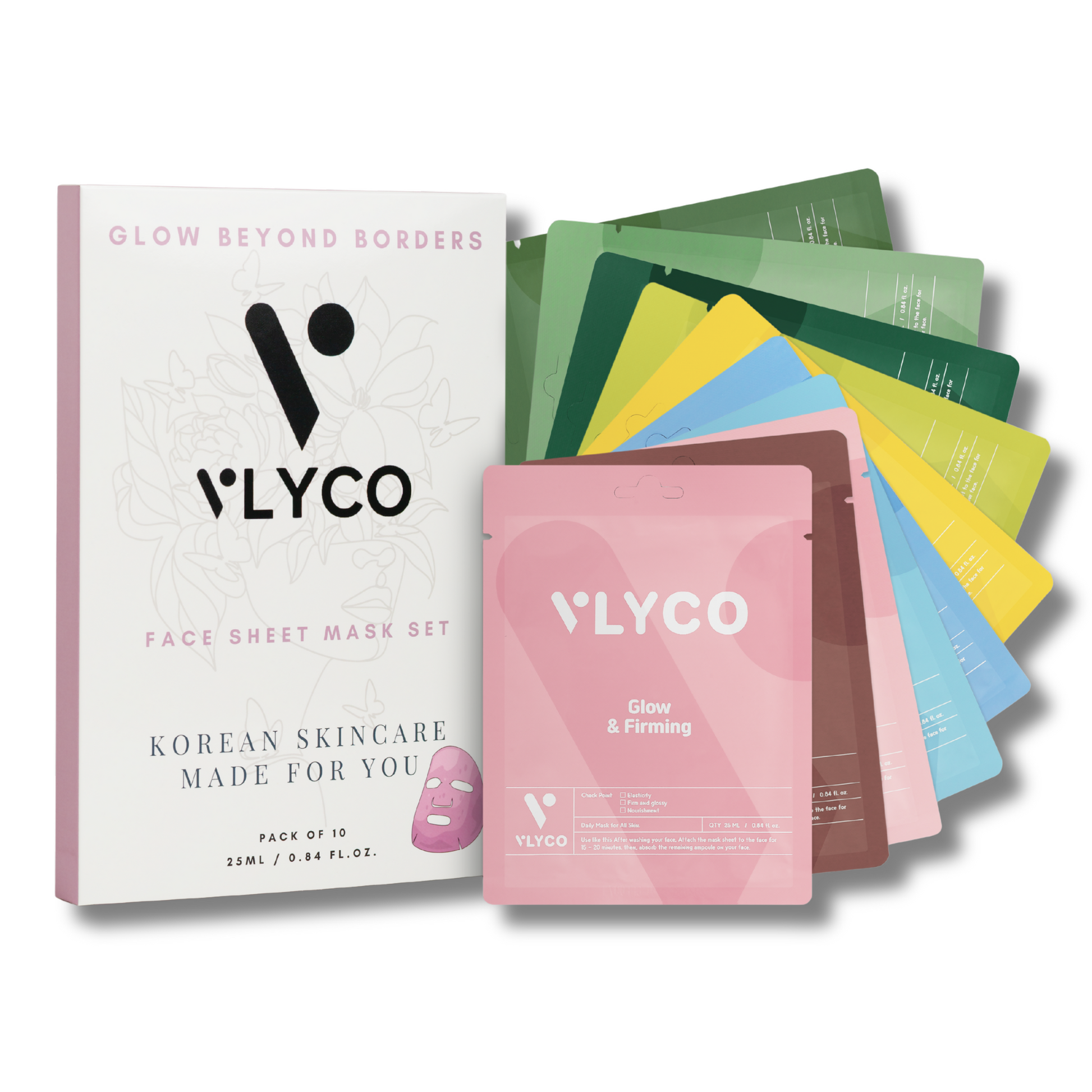 VLYCOFACE SHEET MASK SET OF 10